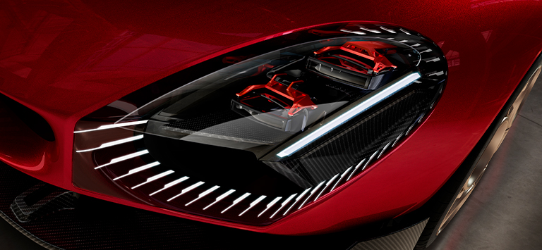 高科技頭燈，如珠寶般璀璨耀眼